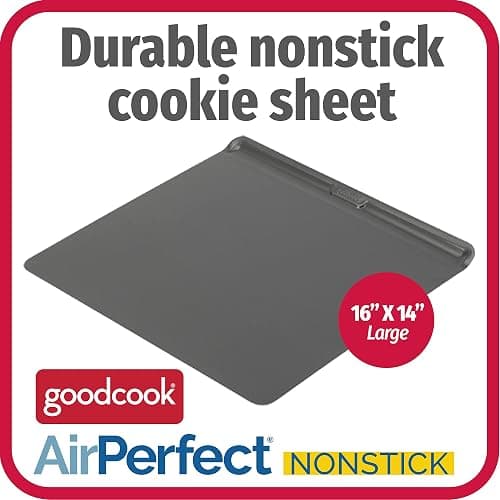 GoodCook AirPerfect Non-Stick Air Insulated 16” x 14” Cookie Sheet - Carbon Steel Cooking Pans, No Burn Insulation Bakeware, Cookie Sheets for Baking, Oven Pan Set thumbnail 4