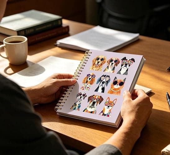 KDHTY Purple Dog Notebook for Girls, Cute Puppy Journal for School Supplies | Purple Stationery For Girls, Cute Dog Journal, Puppy Diary For School, Dog Lover Gift For Women,Dog Owners, 5.5 x 8.3 Inch thumbnail 4