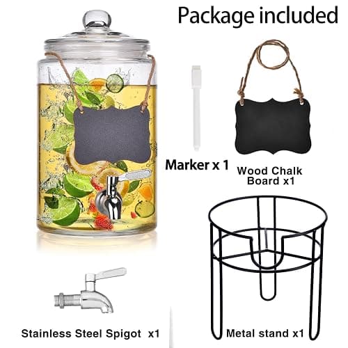 1 Gallon Drink Dispenser with Stand, Drink Dispensers for Parties, Beverage Dispenser with 100% Leakproof Spigot, Ideal for Lemonade, Juice, Water, Laundry Detergent Dispenser thumbnail 4