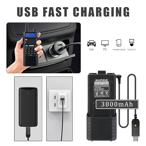 BAOFENG Ham Radio 144-148MHz 430-450MHz Upgrade of UV-5R Rechargeable Battery Long Range Walkie Talkies Dual Band thumbnail 3