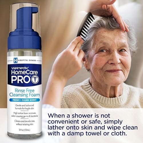Welmedix No Rinse Cleansing Foam - Rinse Free & Waterless Body Wash | 3-in-1 Shampoo & Foaming Cleanser - Hospital Grade & pH Balanced - Gentle on Sensitive Skin - 5oz thumbnail 7