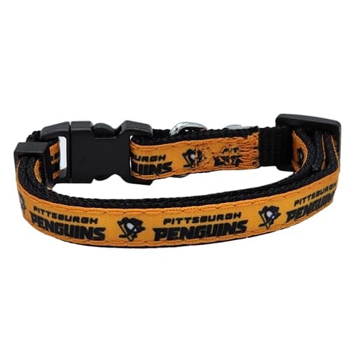 Pets First NHL Pittsburgh Penguins CAT Collar Adjustable Break-Away Collar for Cats with Licensed Team Name & Logo. Cute & Fashionable Hockey Sports Cat Collar with Metal Jingle Bell thumbnail 2