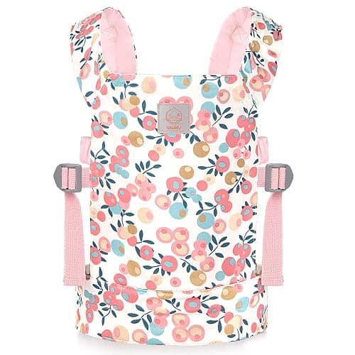 GAGAKU Baby Doll Carrier Stuffed Animal Carrier for Girls Doll Accessory Adjustable Straps for Reborn Baby Dolls - Pink Plum - Image 1