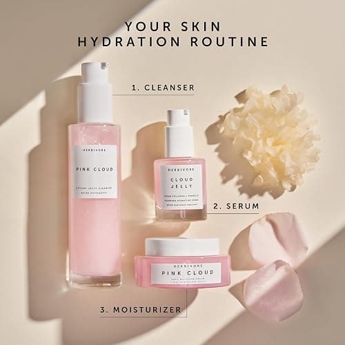 HERBIVORE Cloud Jelly Plumping Hydration Face Serum – Vegan Collagen + Tremella Mushroom + Strawberry Extract, Plant-based, Vegan, Cruelty-free, 30mL / 1 oz thumbnail 2