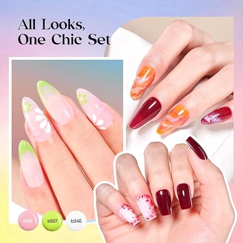 Beetles Winter Gel Polish Set – 36 Color Yellow Brown Pink Red Gel Polish Kit with Base Coat Glossy Matte Glitter Top Coat Soak Off UV LED Gel for Nail Art Manicure Salon DIY Gift for Women thumbnail 6