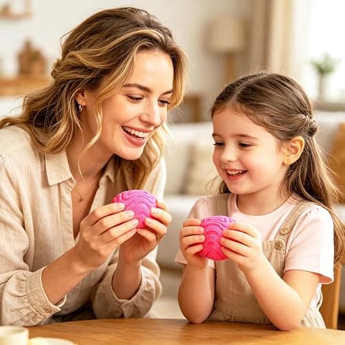 Fuzz Ball, Stress Fuzz Balls for Adults, Soft Fidget Toy for Anxiety Relief, Squishy Slow Rising High Density Ice Squeeze Ball Cubes Cube Sensory for Office Anxiety Stress Relief(Pink) thumbnail 2