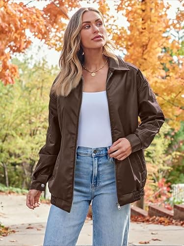 AUTOMET Womens Oversized Leather Jackets Faux Suede Fall Fashion Motorcycle Coats Winter Outfits Clothes Y2k Tops thumbnail 2