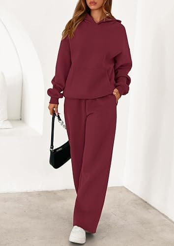 PRETTYGARDEN Women's 2 Piece Outfits Fall Sweatsuits Oversized Hoodies Wide Leg Sweatpants Tracksuits Lounge Matching Sets thumbnail 7