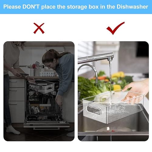 changshengda Fridge Storage Organiser- 6 Pack (3 Sizes) Fridge Organisers Stackable, Fridge Organisers for Pantry, Freezer, Cabinet, Drawer thumbnail 7