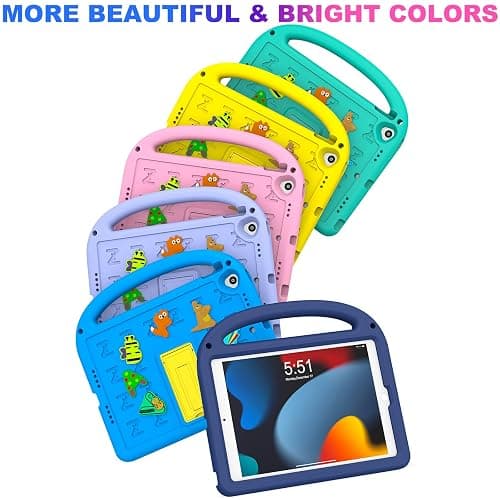 AGROMI Kids Case for iPad 9th/8th/7th Generation 10.2 Inch 2021/2020/2019, with Built-in Anti-Slip Handle/Foldable Stand/Shoulder Strap, Shockproof Protective Kids iPad 9th/8th/7th Gen Case 10.2 Inch thumbnail 8