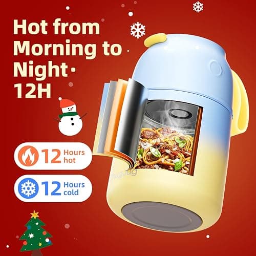 ChugJug Thermo for Hot Food for Adults Kids | Wide Mouth, 26 oz Insulated Food Jar with Spoon, Leakproof Soup Thermo for School Office Travel, Thermal Steel Lunch Container Easy to Carry (Light Blue) thumbnail 3