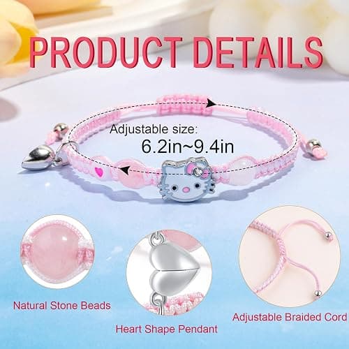 XMITHJLS Couples/Friendship Matching Bracelets, Spider/kitty Bracelets Set, Valentine's Day Birthday Jewelry Gifts for Gf and Bf Soulmate, Matching Gifts for Husband&Wife Son&Daughters BFF thumbnail 2