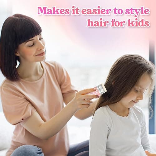 Hair Wax Stick, Slick Back Hair Brush, Wax Stick for Flyaways, Rat Tail Comb Edge Brush Styling Tool Set Accessories for Women Girls(Pink) thumbnail 7