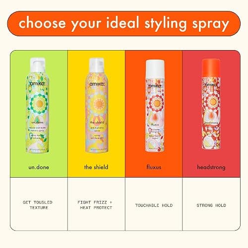 amika the shield anti-humidity spray | lightweight, invisible heat protection spray, contains UV filters, for smooth, frizz free hair thumbnail 7