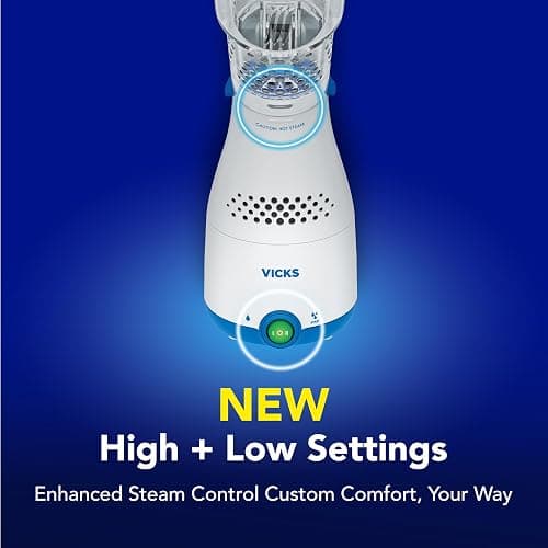 Vicks Sinus Inhaler, New & Improved Non-Medicated Steam Inhaler for Sinus Relief, Allergies, Congestion & Colds, Vocal Steamer, Soothes Nasal & Throat Passages, Works with VapoPads (1 Included) thumbnail 4