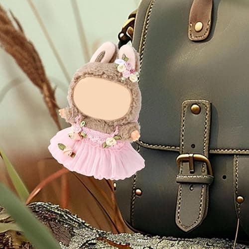 Doll Clothes, Cute Fashion Pink Flower Dress with Funny Hairpin Practical Skirt Clothes Outfit Accessories for Doll Dressing Clothing thumbnail 7