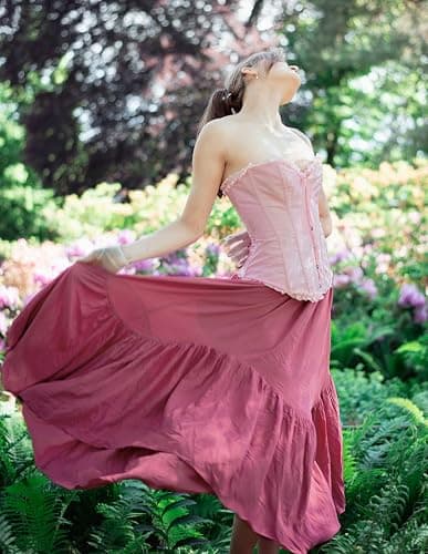 Scarlet Darkness Maxi Skirts for Women High Waist Renaissance Skirt Long Skirt with Pockets thumbnail 3