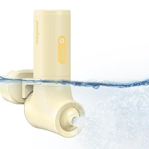 MOMFANN Bath Jet Spa, Cordless Portable Bathtub Accessories with 3-Level Adjustable Speed, Bubble Maker/Bath Jet Mode, Bathtub Jets for Home Spa, Relaxing (Yellow) - Image 1