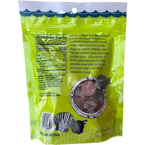 Trader Joe's Super Sour Scandinavian Swimmers Chewy Gummy Candies (Pack of 1) Gluten Free Kosher thumbnail 2