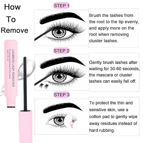 Lash Extension Kit 300 Pcs Lash Clusters Kit Lash Bond and Seal Waterproof DIY Lash Extension Kit Lash Remover Eyelash Brush Lash Tweezers Eyelash Extension Kit (Set 20D/40D/50D-0.07C-8-16Mix) thumbnail 4
