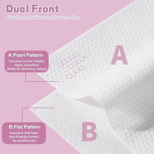 Disposable Face Towel 100 Count for Washing Soft Cotton Dry Wipes Facial Cloths Towelettes for Washing and Drying, Facial Tissue for Cleansing, Skincare and Makeup Remover thumbnail 3