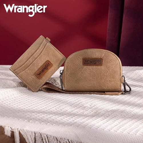 Wrangler KeyChain Wallet Wristlet Wallets for Women Dual Pouch Wristlet Rfid Blocking Credit Card Holder Wallet thumbnail 6