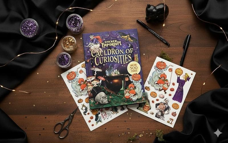 Sticker Emporium Cauldron of Curiosities - 500+ Exquisite Vintage Stickers for Scrapbooking, Journaling, Planners & Calendars and More. Includes 100 scrapbook pages thumbnail 6