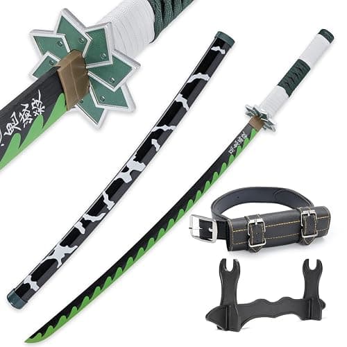 Cold Blade Demon Katana - 41 Inch Anime Replica with Belt and Stand - Durable Sword Perfect for Cosplay - Nichirin Sword with Authentic Design - Image 1