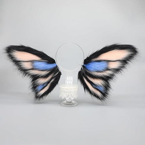 Faylay Hairy Big Wing Headpiece Animal Ears Headband Furry Cosplay Party Halloween Headwear Accessories thumbnail 3