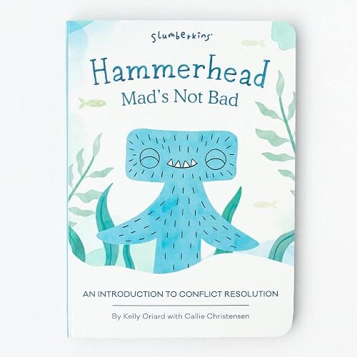 Slumberkins Hammerhead Snuggler & 2 Board Books Complete Set Bundle | Promotes Conflict Resolution, Social Skills & Responsibility | SEL Development (Hammerhead Snuggler Plush + 2 Board Books) thumbnail 3