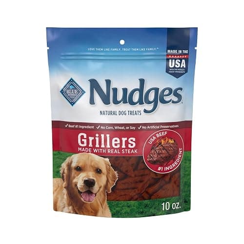 Blue Buffalo Nudges Grillers Natural Dog Treats, Steak, 10oz - Image 1