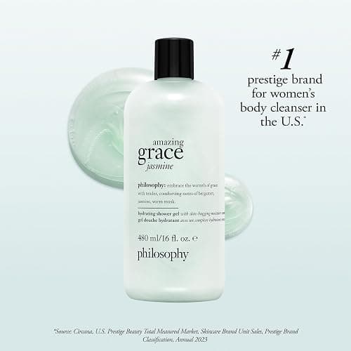 philosophy amazing grace hydrating bath & shower gels - efficiently cleanses, soothes & comforts dry skin - vegan formula thumbnail 5