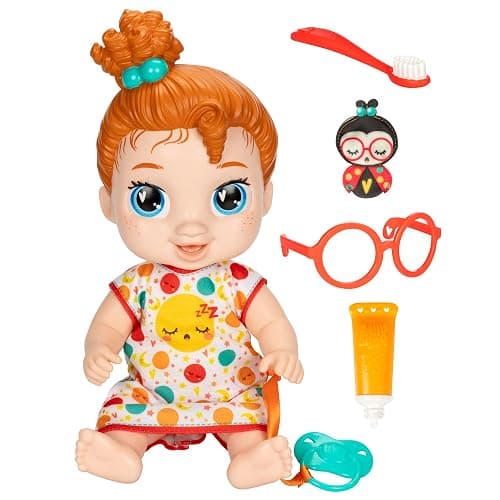 Baby Alive Lil Dreamer Dottie Doodle Sleepy Baby Doll Set, Red Hair, Fun Sleepover Theme, Preschool Toys for Girls & Boys 3 Years & Up - Image 1