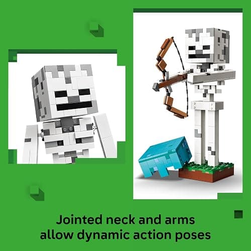 LEGO Minecraft The Skeleton 21594 | Building Toys for Boys & Girls, Ages, 10+, Display for Bedroom, 502 pieces, Gift for Gamers thumbnail 3
