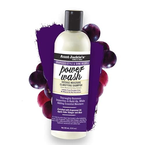 Aunt Jackie's Grapeseed Style and Shine Recipes Power Wash Intense Moisture Clarifying Hair Shampoo, 12oz. thumbnail 4
