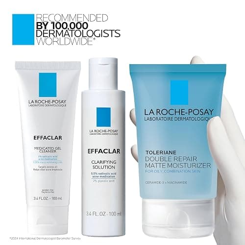 Effaclar Daily Acne Essentials Kit, Acne Treatment System, Salicylic Acid Acne Cleanser, Pore Refining Toner, & Matte Face Moisturizer for Oily Skin & Combination Skin, Oil-Free, 2 Month Supply thumbnail 10
