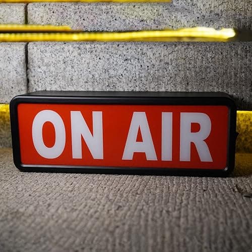 ON AIR Sign LED Light Recording Sign Studio Warning Signfor (Studio/Home Studio/Company/Desk or Wall Decor). Simple and Easy ON/Off Switch Button.Up Lighted Broadcast Warning Sign Finished - black thumbnail 3