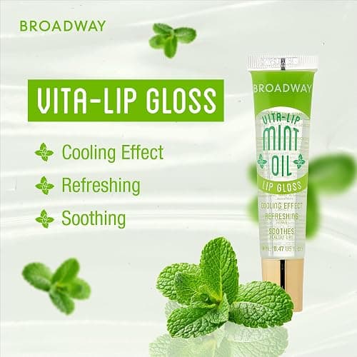 Ruby Kisses Broadway Vita-Lip Clear Lip Gloss (4 Pack Mint, Rosehip, Coconut Oil, Lip Oil Treatment), Ultra-Hydrating & Soothing Formula with Multi-Vitamins, High-Shine Non-Sticky Finish Lip Balm thumbnail 2