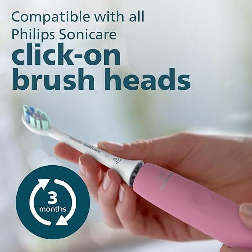 Philips Sonicare 4100 Rechargeable Electric Toothbrush, Advanced Plaque Removal, Pressure Sensor, Includes Brush Head Case, Deep Pink BD5004AZ thumbnail 10