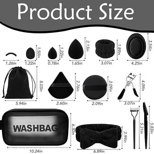 GZIXBDA Makeup Brush Set, 48Pcs Makeup Tool Set Premium Synthetic Foundation Concealers Powder Eye Shadows Makeup Brushes Kit for for Beginner Professional, Black thumbnail 8