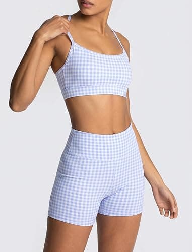 Women's Workout Sets 2 Piece Yoga Outfit High Waisted Biker Shorts Leggings Sports Bra Gym Fitness Clothes Tracksuit thumbnail 4