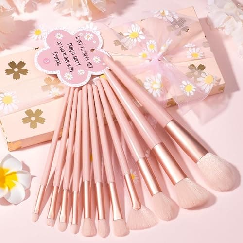 Christmas Gifts for Tween & Teen Girls - 8 PCS Birthday Gifts Basket Teen Girls Trendy Stuff w/ Fun Task Tags Make up Brushes & Bag, Empower Advent Calendar Wrapped Gifts Box for Daughter Niece Sister thumbnail 6