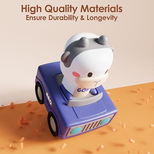 iPlay, iLearn Press to Go Car Toys for Toddlers 1-3, Baby Animal Racing Cars, Infant Play Vehicle Set, Baby Push Go Friction Car Toys for 6-9-12-18 Months, 1st Birthday Gifts for 1-2 Years Old Boys thumbnail 5