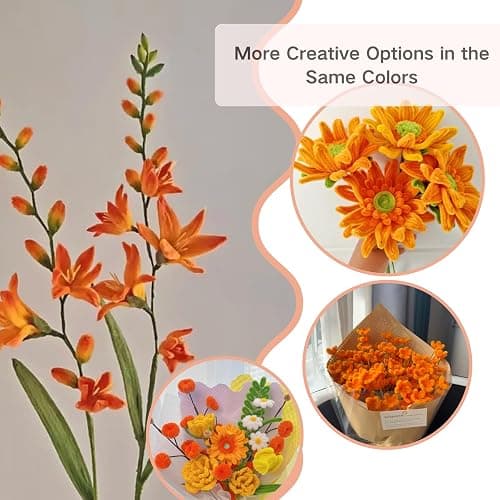 Balinging Upgraded 900 pcs Colorful Chenille Pipe Cleaners for Crafts, Extra Fuzzy Flexible Stems, 12 Inch Length for DIY Art, Kids and Adults Creative Projects thumbnail 8