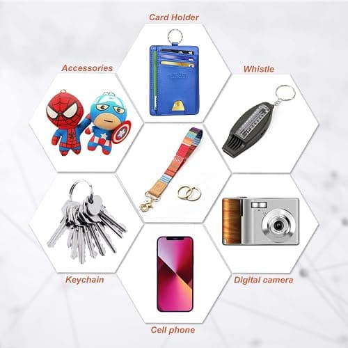 EcoVision Cute Keychain Lanyards for Keys, Wristlet Key lanyard for Women, Badge Lanyards Strap with 2 keyrings thumbnail 5