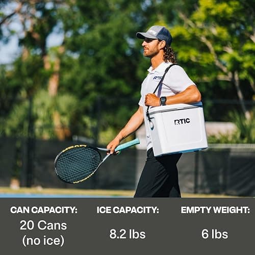 RTIC 16 Qt Road Trip Cooler, Hard Insulated Portable with Strap and Handle for Outdoor, Beach, Picnic, Camping, Sports, Travel thumbnail 5