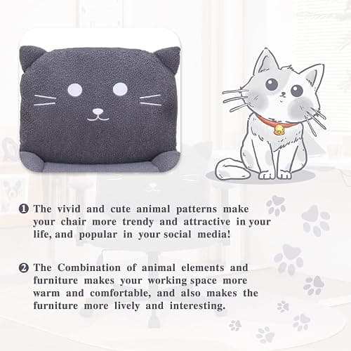 Sunchen Criss Cross Chair, Cute Comfy Cross Legged Home Office Desk Chair | Luxurious Teddy Fleece, Ultra-soft Thick Cushion, Adjustable Arms, Smooth Wheels, Easy to Assemble Computer Desk Chair thumbnail 6