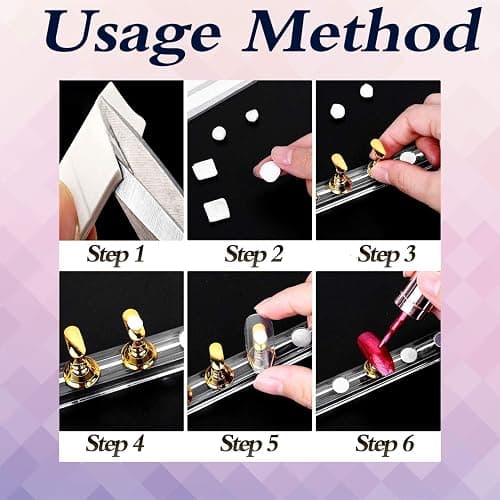 2 Sets Nail Stand Display - Magnetic Nail Tips Stand - Acrylic Nail Art Practice Stands - Acrylic Nail Display Stand,Nail Practice Holders,Nail Stands for Painting Nails for Homes&Salons (pink+silver) thumbnail 5
