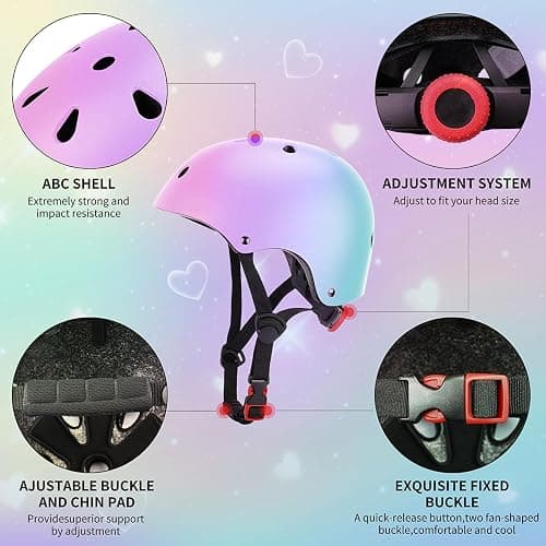 Kids Bike Helmet for 2-3-5-8-14 Ages Girls,Boys,Toddler,Kids and Youth, Ventilation and Impact Resistance Toddler Bike Helmet for Multi-Sport Bicycle Scooter Inline Roller Skate and Skateboarding thumbnail 2