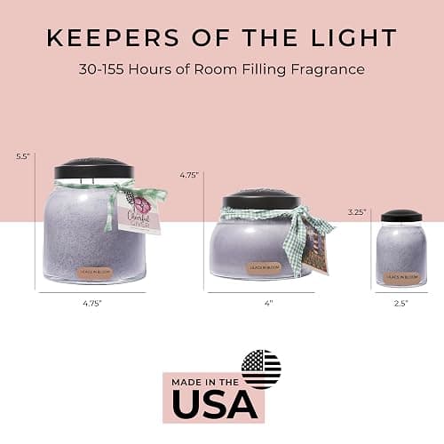 A Cheerful Giver — Lilacs In Bloom - 34oz Papa Scented Candle Jar with Lid - Keepers of the Light - 155 Hours of Burn Time, Gift Candle, Violet thumbnail 6